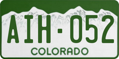 CO license plate AIH052