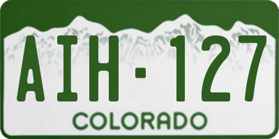 CO license plate AIH127