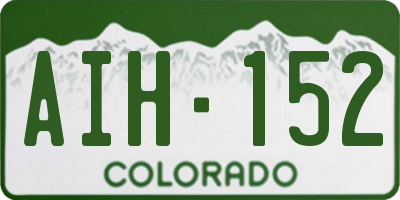 CO license plate AIH152
