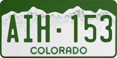 CO license plate AIH153