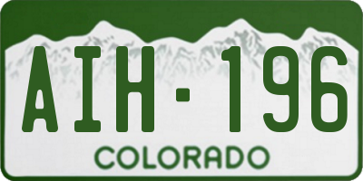 CO license plate AIH196