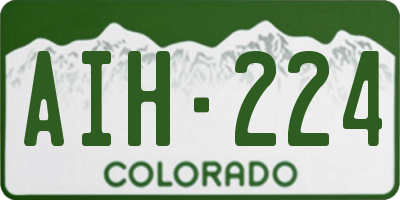 CO license plate AIH224