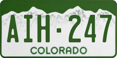 CO license plate AIH247