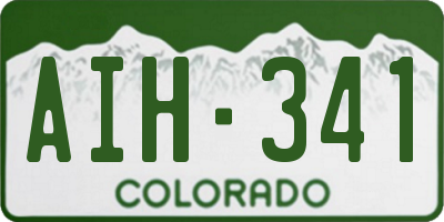 CO license plate AIH341