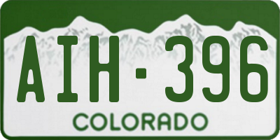 CO license plate AIH396