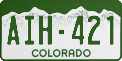 CO license plate AIH421