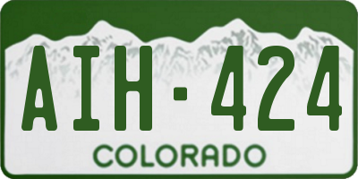 CO license plate AIH424