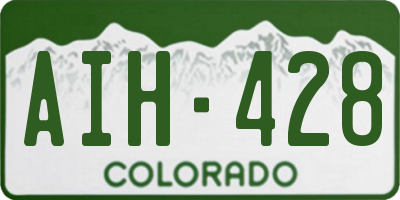CO license plate AIH428