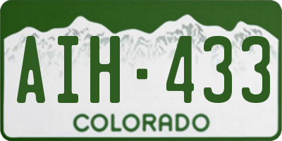 CO license plate AIH433