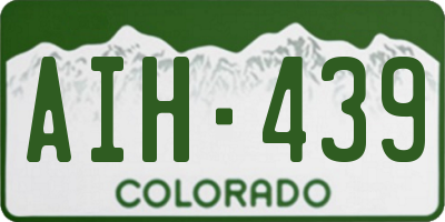 CO license plate AIH439