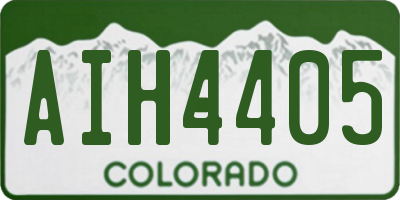 CO license plate AIH4405