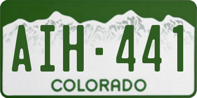 CO license plate AIH441