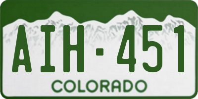 CO license plate AIH451