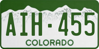 CO license plate AIH455