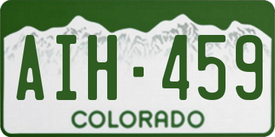 CO license plate AIH459