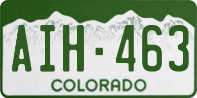 CO license plate AIH463
