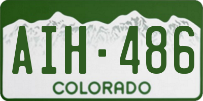 CO license plate AIH486