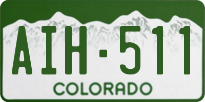 CO license plate AIH511