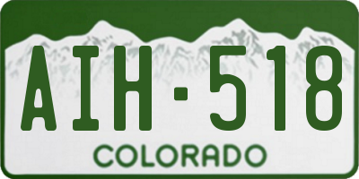 CO license plate AIH518