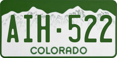 CO license plate AIH522