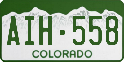 CO license plate AIH558