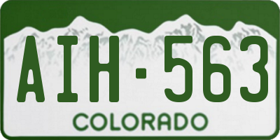 CO license plate AIH563