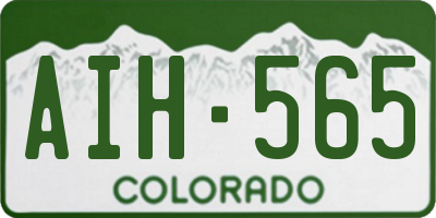 CO license plate AIH565