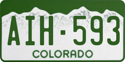 CO license plate AIH593