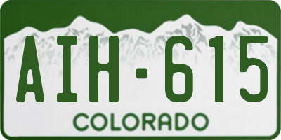 CO license plate AIH615