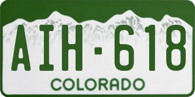 CO license plate AIH618