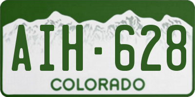 CO license plate AIH628
