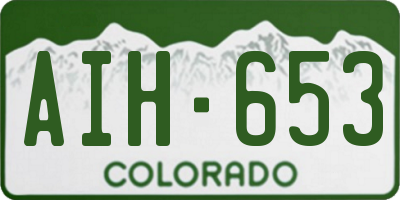 CO license plate AIH653