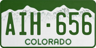 CO license plate AIH656