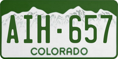 CO license plate AIH657