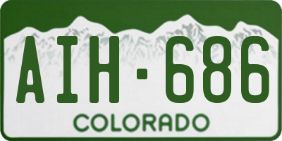 CO license plate AIH686