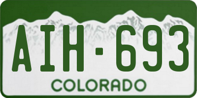 CO license plate AIH693