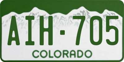 CO license plate AIH705
