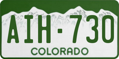 CO license plate AIH730