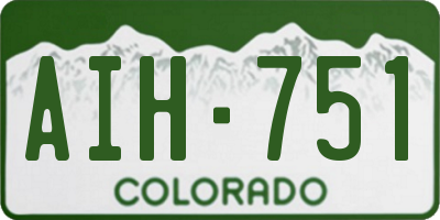 CO license plate AIH751