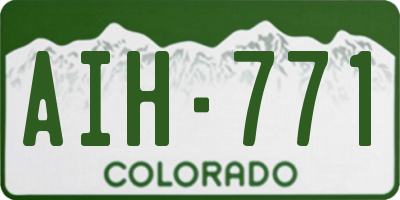 CO license plate AIH771