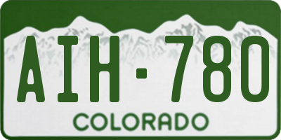 CO license plate AIH780