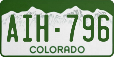 CO license plate AIH796