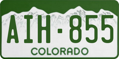 CO license plate AIH855