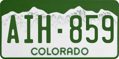 CO license plate AIH859