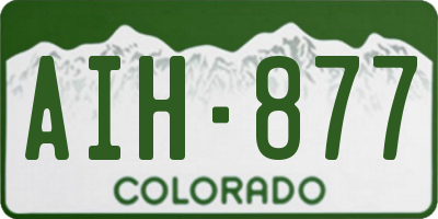 CO license plate AIH877