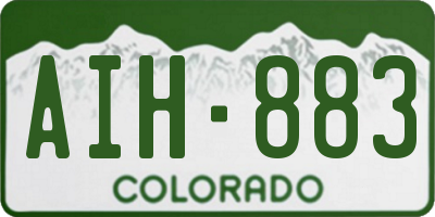 CO license plate AIH883