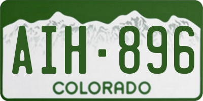 CO license plate AIH896