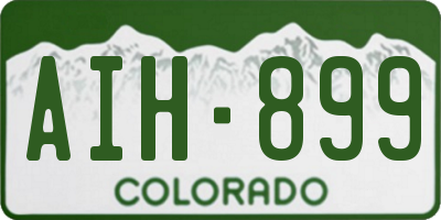 CO license plate AIH899