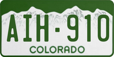CO license plate AIH910