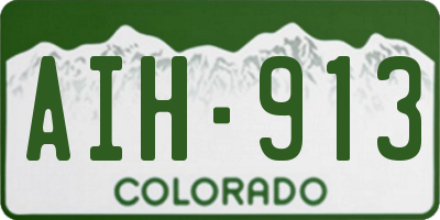 CO license plate AIH913